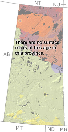 Jurassic in Saskatchewan map