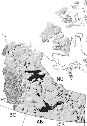 Jurassic in Northwest Territories map