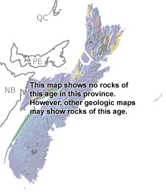 Jurassic in Nova Scotia map