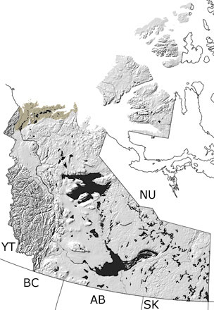 Quaternary in Northwest Territories map