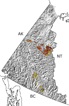 Precambrian in Yukon Territory map