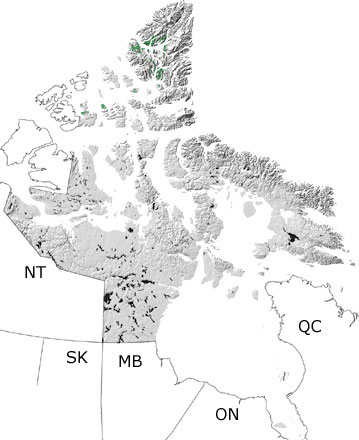 Triassic in Nunavut map