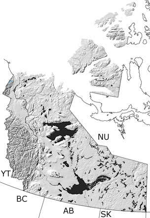 Permian in Northwest Territories map