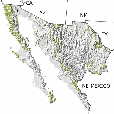 Cretaceous in Northwest region map
