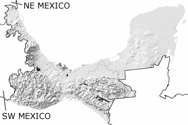 Triassic in Southeast region map